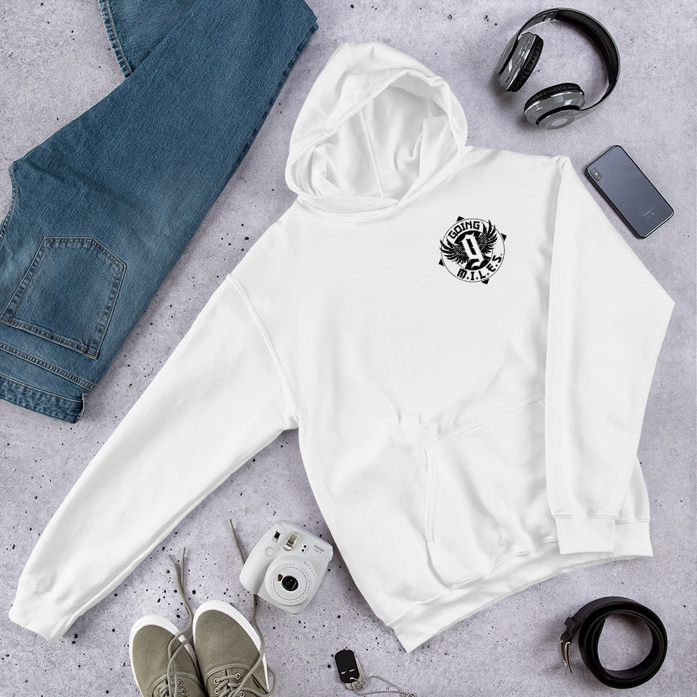 Going Miles White Hoodie