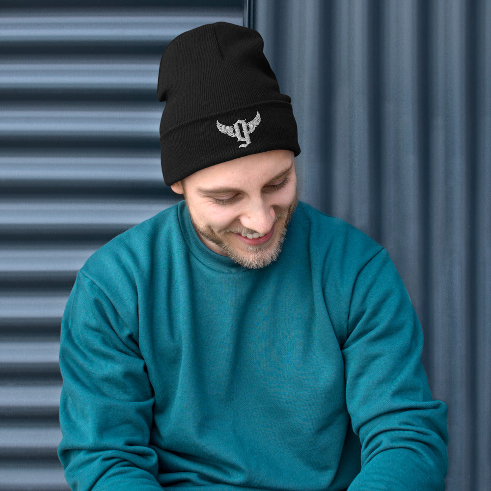 Going Miles Black Embroidered Beanie