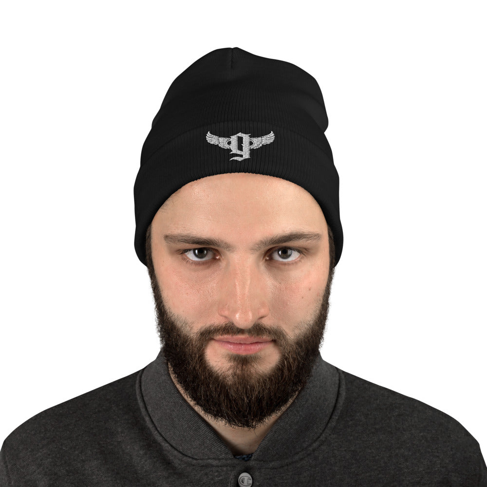 Going Miles Black Embroidered Beanie