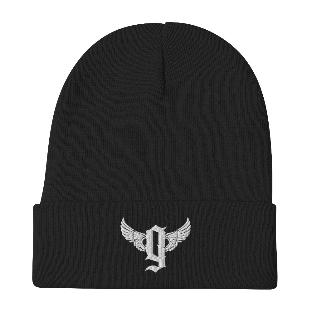 Going Miles Black Embroidered Beanie